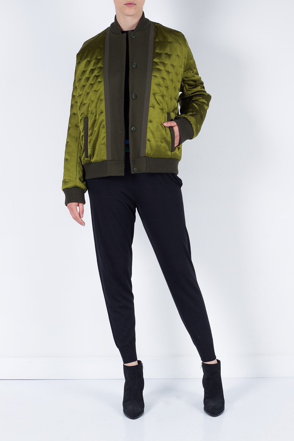 Green Quilted bomber jacket Maison Margiela - Vitkac TW